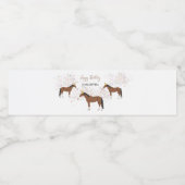 ホースパートイングファームアニマルズ誕生日 ペットボトルラベル (シングルラベル)