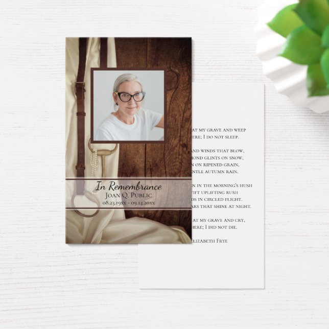 ホースビットサテンウエスタン葬儀記念祈りの言葉 (デスク)