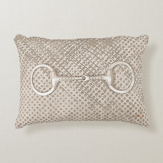 ホースビットニュートラルズエクエストリアンバーンドコール アクセントクッション (正面)