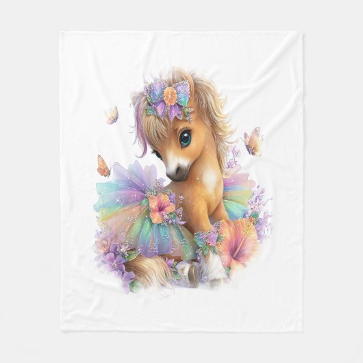 ホースファームレインボーサマー フリースブランケット (正面)