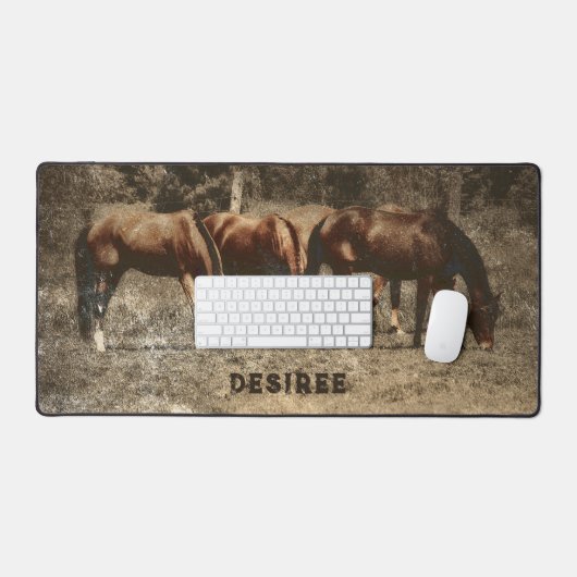 ホースファームヴィンテージカントリー素朴ウェスタン デスクマット (キーボード&マウス)