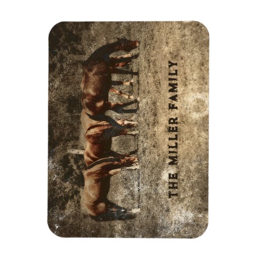 ホースファームヴィンテージカントリー素朴ウェスタン マグネット (縦)