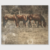 ホースファームヴィンテージカントリ素朴ーウエスタン ラッピングペーパー (フラット)