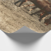 ホースファームヴィンテージカントリ素朴ーウエスタン ラッピングペーパー (角)