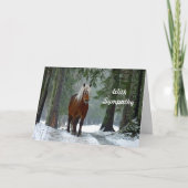 ホースフォレストスノーウォーターカラー悔やみや弔慰 カード (正面)