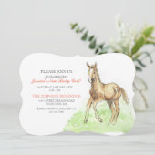 ホースフォールベビーシャワー招待状 招待状 (スタンド正面)