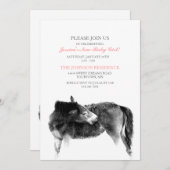 ホースフォールベビーシャワー招待状 招待状 (正面/裏面)