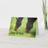 ホースフレンズグラージング動物誕生日カード カード (正面)