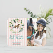 ホースフローラダービーブライダルシャワーフォト招待状 招待状 (スタンド正面)