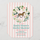 ホースフローラダービーブライダルシャワー招待 招待状 (正面/裏面)