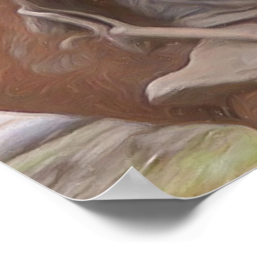 ホースブラウンウエスタンロデオカウボーイ ポスター (角)