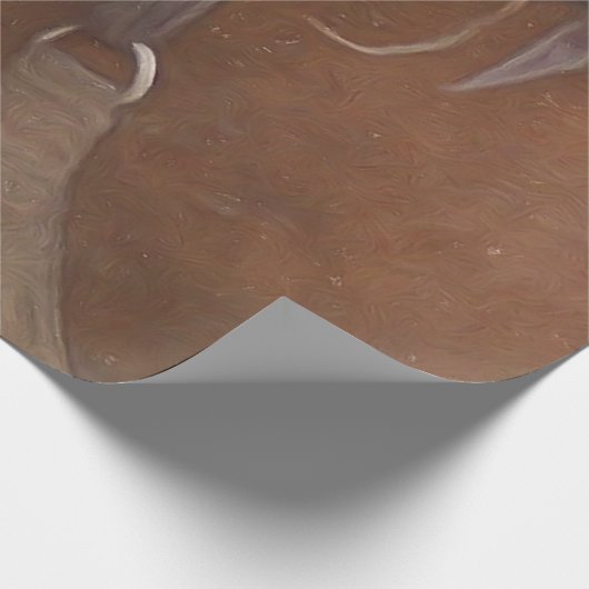 ホースブラウンウエスタンロデオカウボーイ ラッピングペーパー (角)