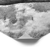 ホースブラックアンドホワイトカントリー素朴ファームスタイル ポスター (角)