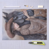 ホースプレーリ最高の女性のカーボーイ"友達" 薄葉紙 (クラフト)