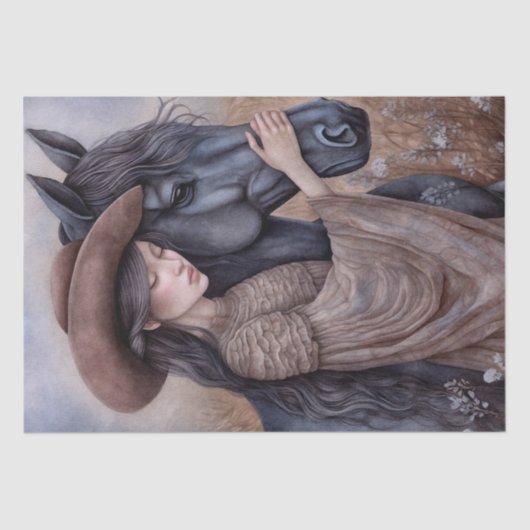 ホースプレーリ最高の女性のカーボーイ"友達" 薄葉紙 (正面)