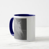 ホースヘッドブラックアンドホワイトプロファイルポートレートアート マグカップ (正面左)