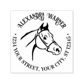 ホースヘッドラインアートネーム差出人住所 セルフインキングスタンプ (デザイン)