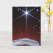 ホースヘッド星雲のJWSTイメージ カード (黄色い花)