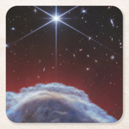 ホースヘッド星雲のJWSTイメージ スクエアペーパーコースター