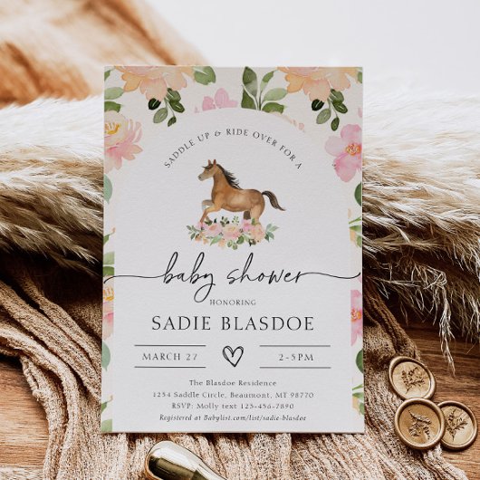 ホースベビーシャワー招待状 招待状