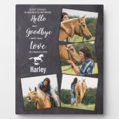 ホースペット記念悔やみや弔慰引用文記念 フォトプラーク (正面)