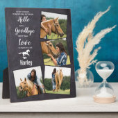 ホースペット記念悔やみや弔慰引用文記念 フォトプラーク (側面)