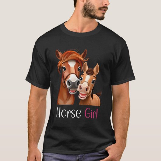 ホースホビーホース漫画ホース Tシャツ (正面)
