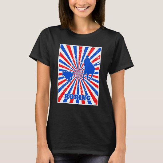 ホースホワイトブルーストライプ日が差すこと Tシャツ (正面)