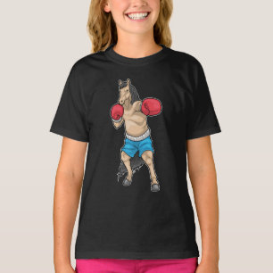 ホースボクサーボクシング手袋ボクシング Tシャツ