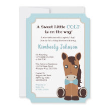 ホースボーイベビーシャワー招待状