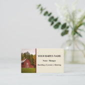 ホースボーディングバーンエクエストリアンビジネスカード 名刺 (スタンド正面)