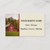 ホースボーディングバーンエクエストリアンビジネスカード 名刺 (正面)