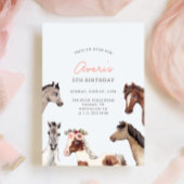 ホースボー女性のカーボーイ誕生日招待状 招待状