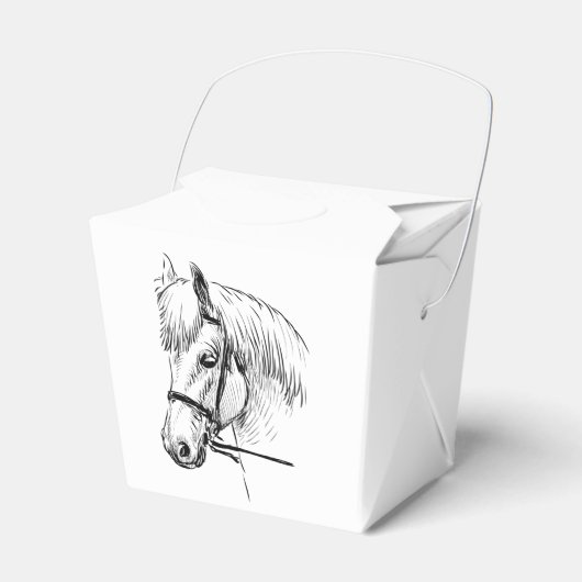 ホースポニーウェスタンカントリーエクエストリアンパーティー フェイバーボックス (正面サイド)
