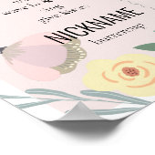 ホースポニーピンクフローラ1st誕生日マイルストーン ポスター (角)