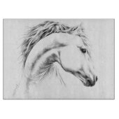 ホースポートレートスケッチ馬術エレガント術 カッティングボード (正面)
