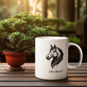 ホースポートレートフラッシュスタイルマグ コーヒーマグカップ