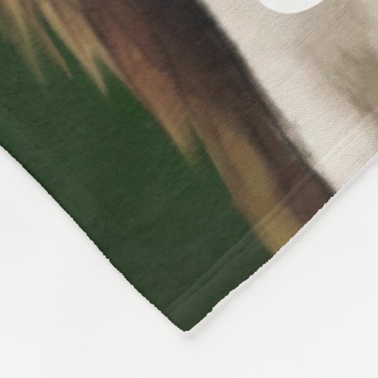 ホースポートレート絵画ズのアーパーソナライズされたト フリースブランケット (角)