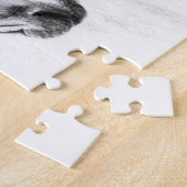 ホースポートレート鉛筆スケッチ馬術 ジグソーパズル (側面)