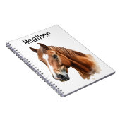 ホースポートレート パーソナライズされた ノートブック (右側)
