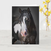 ホースポートレートII カード (黄色い花)