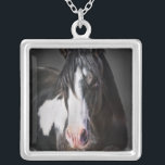 ホースポートレートII シルバープレートネックレス<br><div class="desc">動物</div>