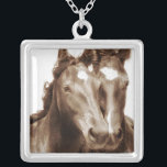 ホースポートレートIII シルバープレートネックレス<br><div class="desc">動物</div>