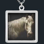 ホースポートレートVI シルバープレートネックレス<br><div class="desc">動物</div>