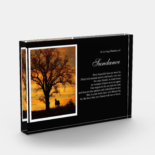 ホースメモリアルスピリチュアル天国名前をカスタムする フォトブロック (左)