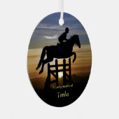 ホースメモリアルハンタージャンパー名前をカスタムする メタルオーナメント (正面右)