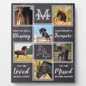 ホースメモリアルペットロスパーソナライズされた6写真 フォトプラーク (正面)