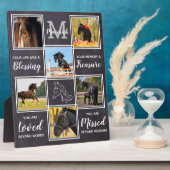 ホースメモリアルペットロスパーソナライズされた6写真 フォトプラーク (側面)