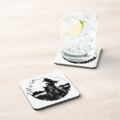 ホースモダン女性のカーボーイウェスタン馬術 コースター (右側)