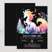 ホースモダン誕生日 招待状 (正面/裏面)